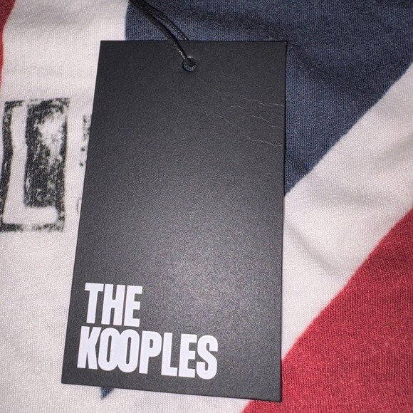 The Kooples Women's Britain Flag Graphic T-Shirt NWT L $165 MSRP Designer Tee - Picture 7 of 7